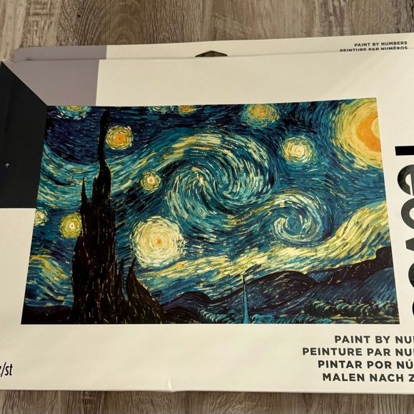 Painting on canvas, paint by number. Iconic Starry Nigjt by Van Gogh. Coloring - Picture 2 of 7